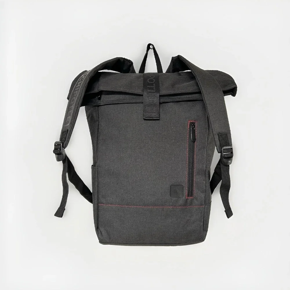 Chipotle RollTop Backpack Gray Ltd Ed Employee Gift SpellOut Fastfood Streetwear
